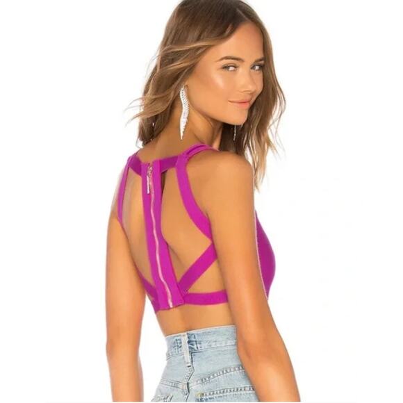 NBD x Naven Pippa Magenta Bandage Bodysuit with Cut-Out Waist & Back Small - Picture 1 of 11